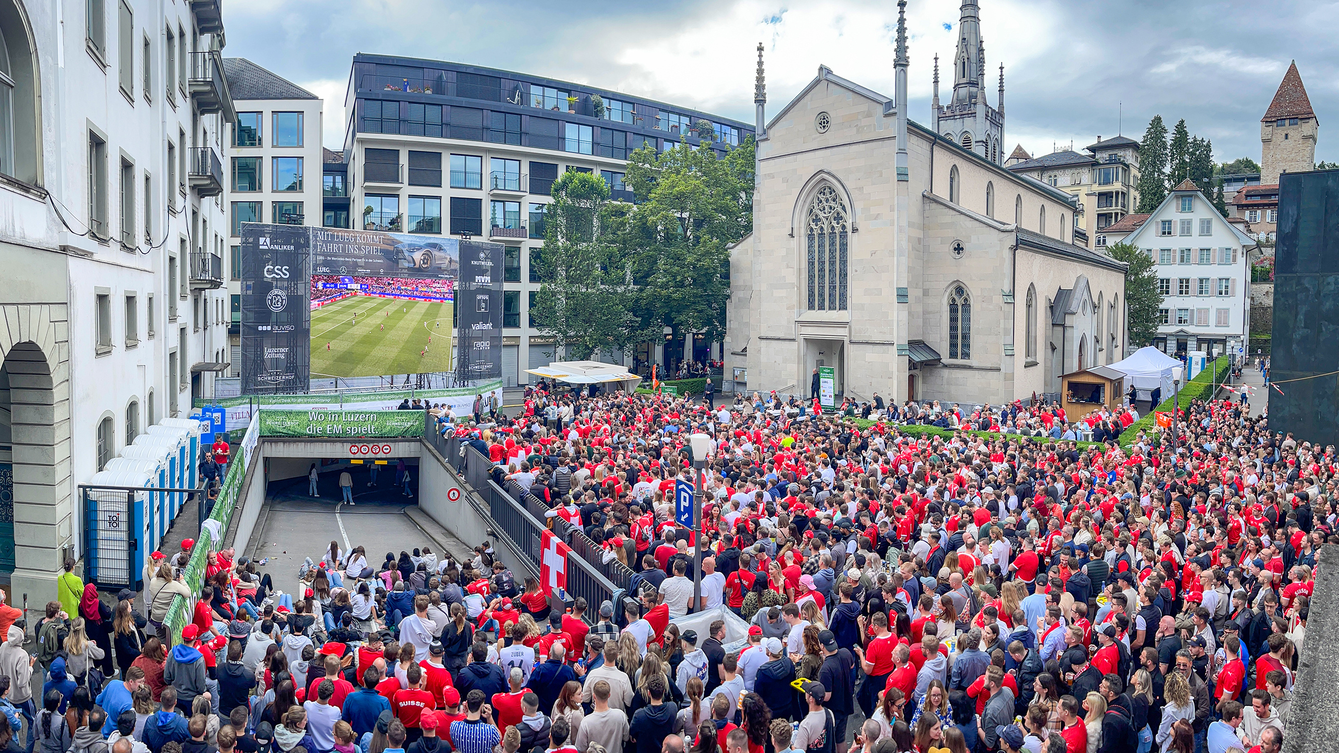 EM 2024 Public Viewing Hotel Schweizerhof Luzern